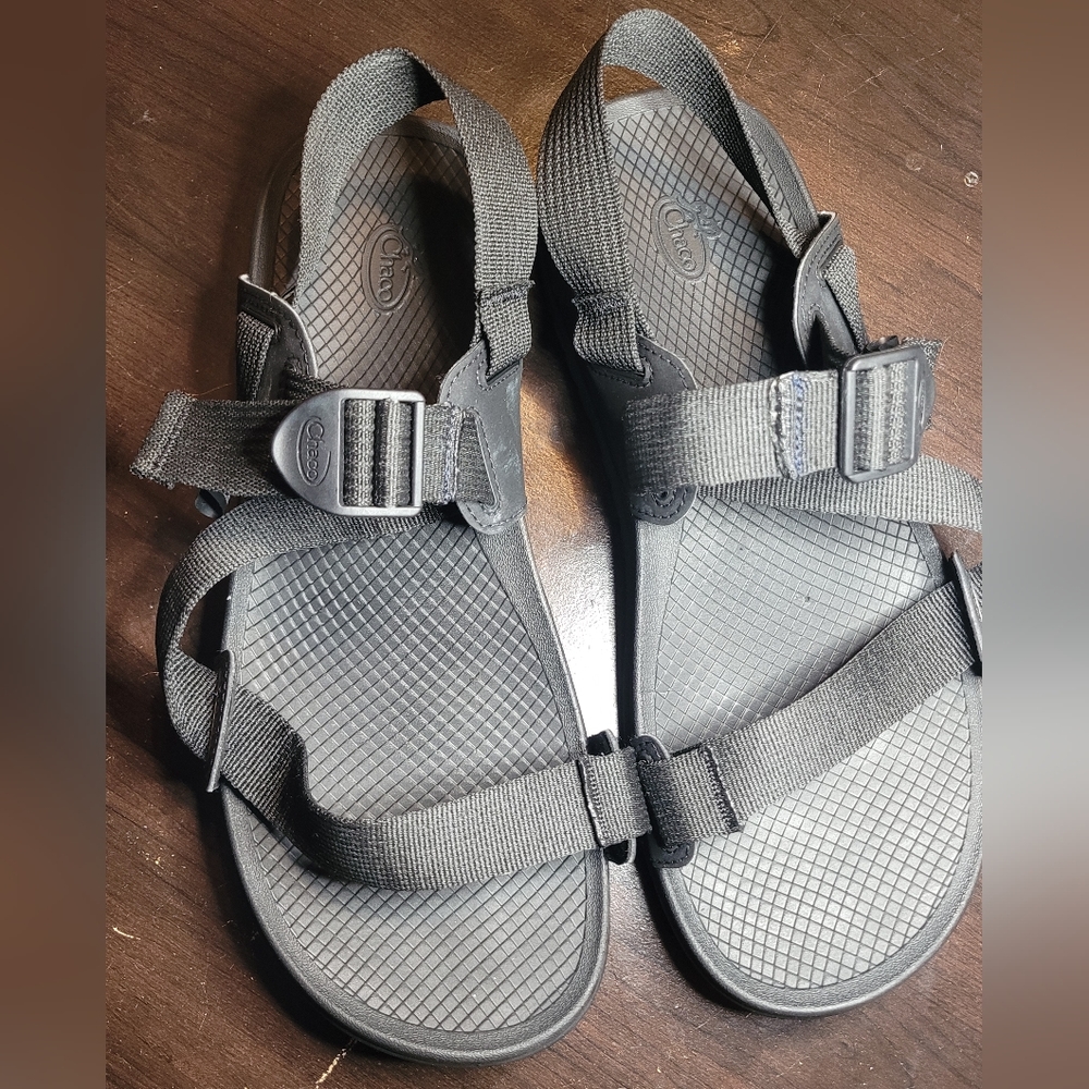 Chaco mens lowdown black adjustable straps comfort sandals size 11